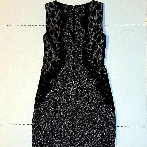 Elie Tahari Cheetah Print Silk Tweed Sheath Dress Sz 2 - Picture 3 of 4
